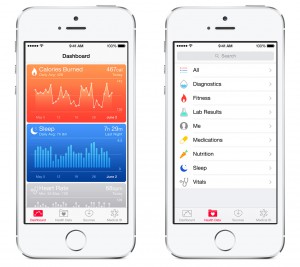 Apple's HealthKit interface